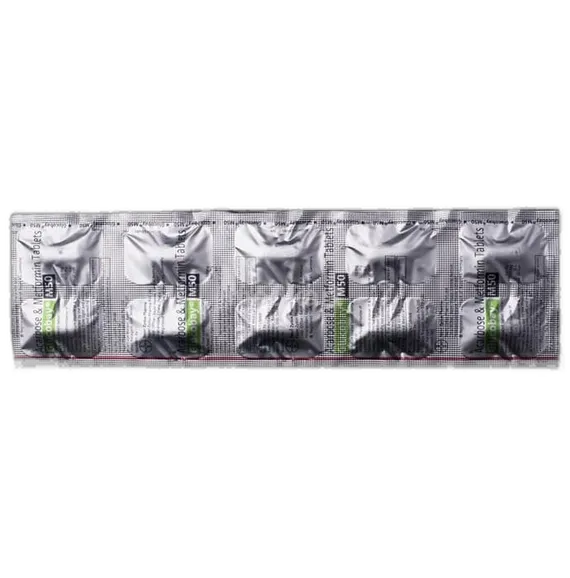 glucobay m 50mg tablet 10's